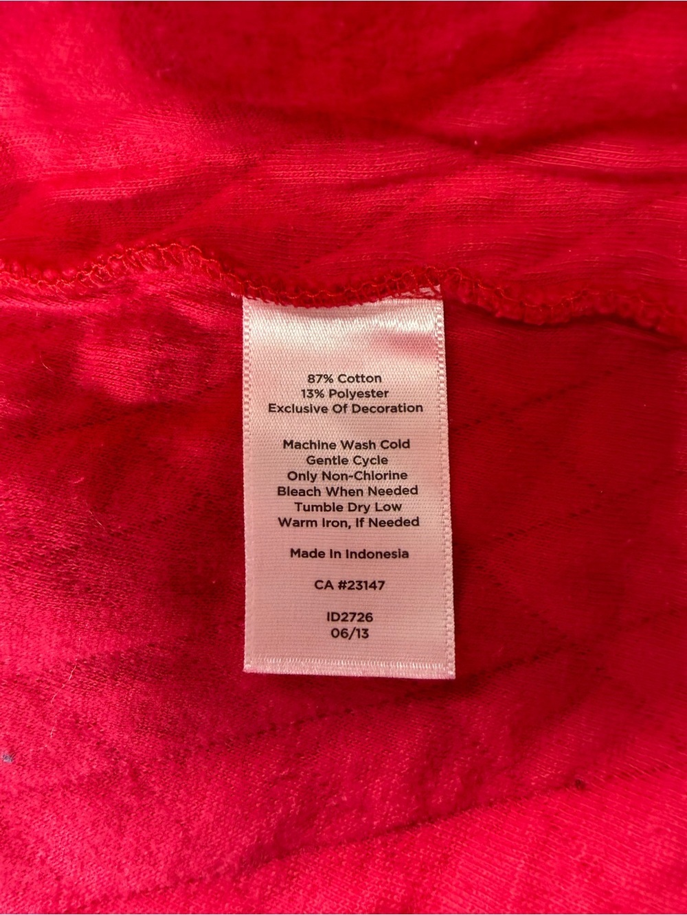 Talbots Deep Raspberry Zip-Front Quilt Sweatshirt - Picture 6 of 7